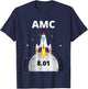 AMC Stock rocket to the moon 8.01 at close T-Shirt - T-Shirt | Navy