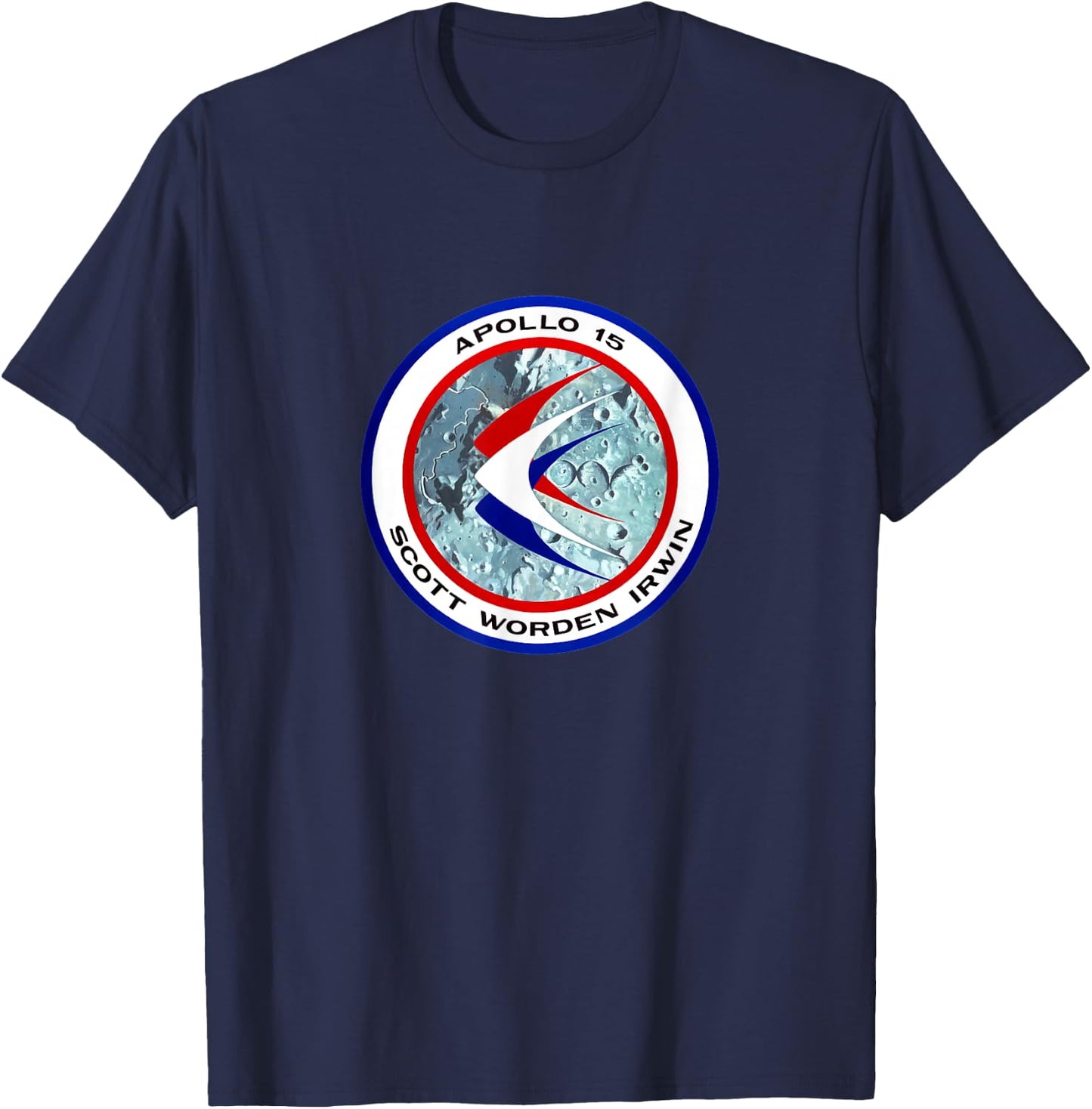 Apollo 15 Mission Patch Insignia Space Exploration T-Shirt - T-Shirt | Navy