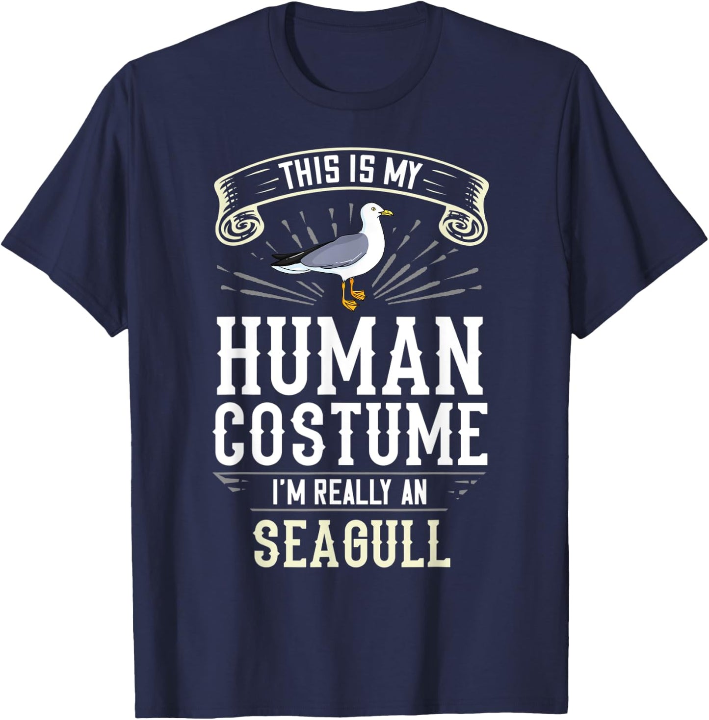 Seagull Seabird Costume Gift Sea Gull Bird T-Shirt - T-Shirt | Navy