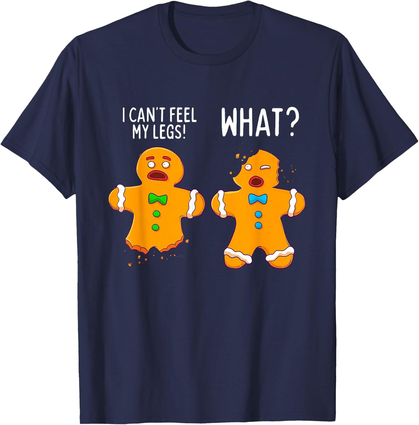Gingerbread Men Christmas Funny Cookie Baking Gift T-Shirt - T-Shirt | Navy