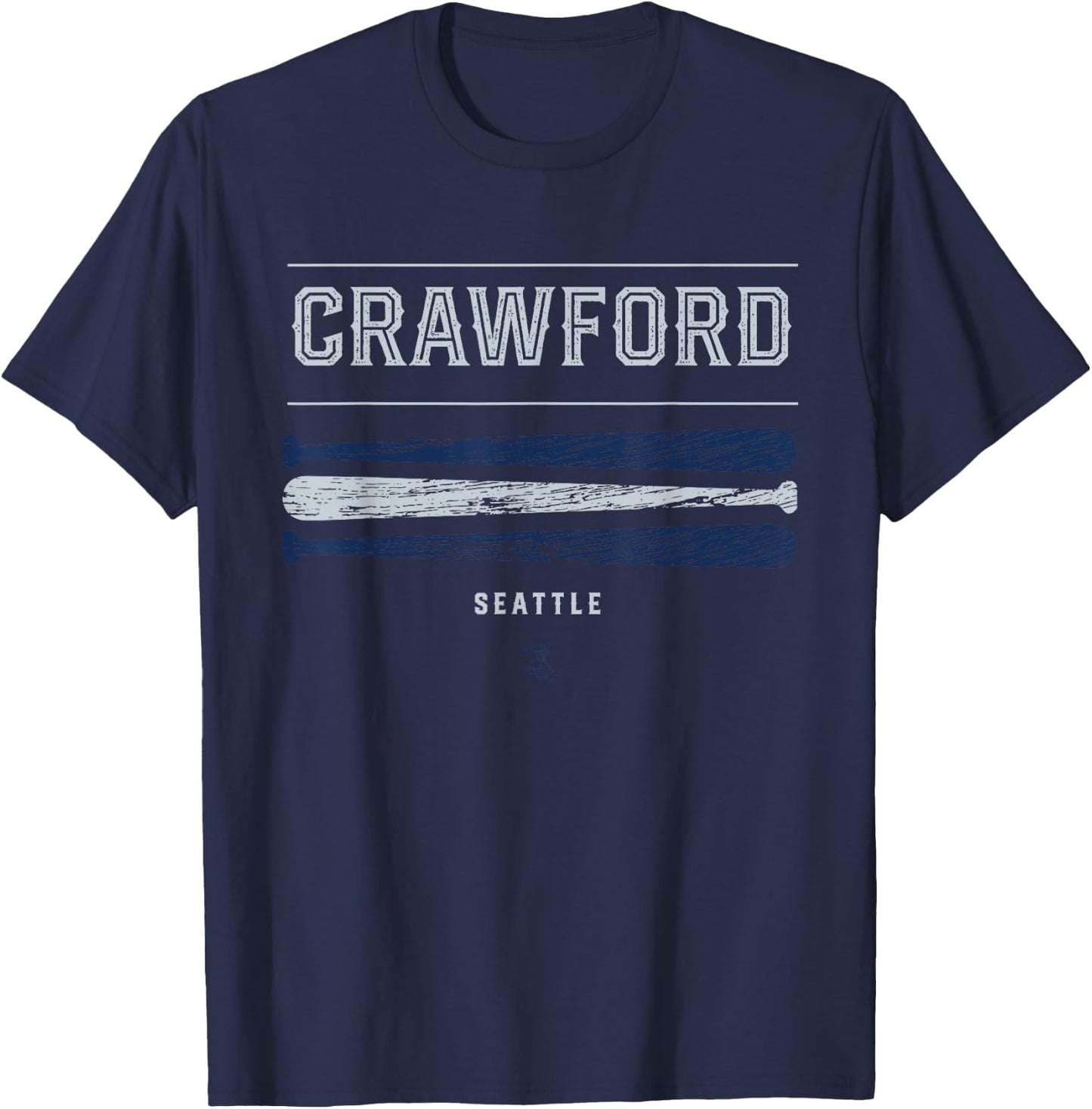 J P Crawford Vintage Baseball Bat Gameday T-Shirt - T-Shirt | Navy