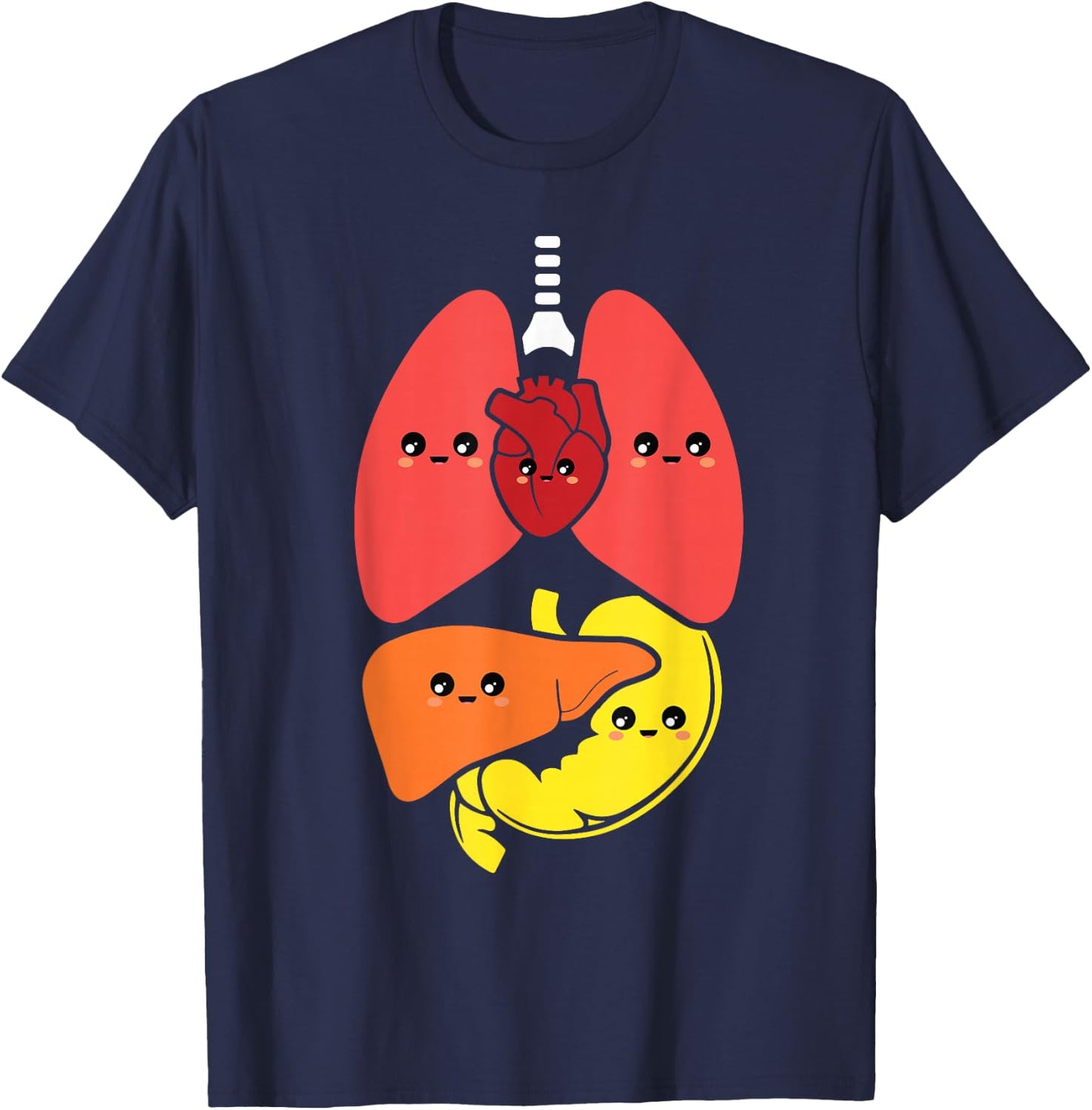 Anatomy Anatomical Body Systems Nurse T-Shirt - T-Shirt | Navy