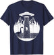 Bigfoot Ufo Abduction Funny Sasquatch Loch Ness Monster T-Shirt - T-Shirt | Navy
