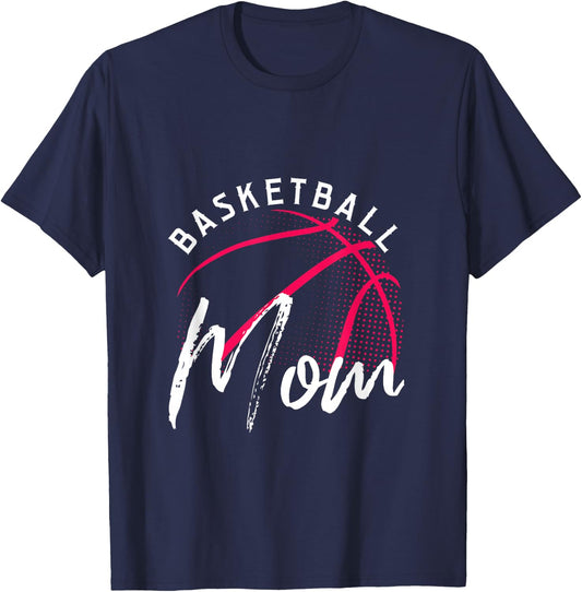 Basketball Mom Mothers Day T-Shirt - T-Shirt | Navy