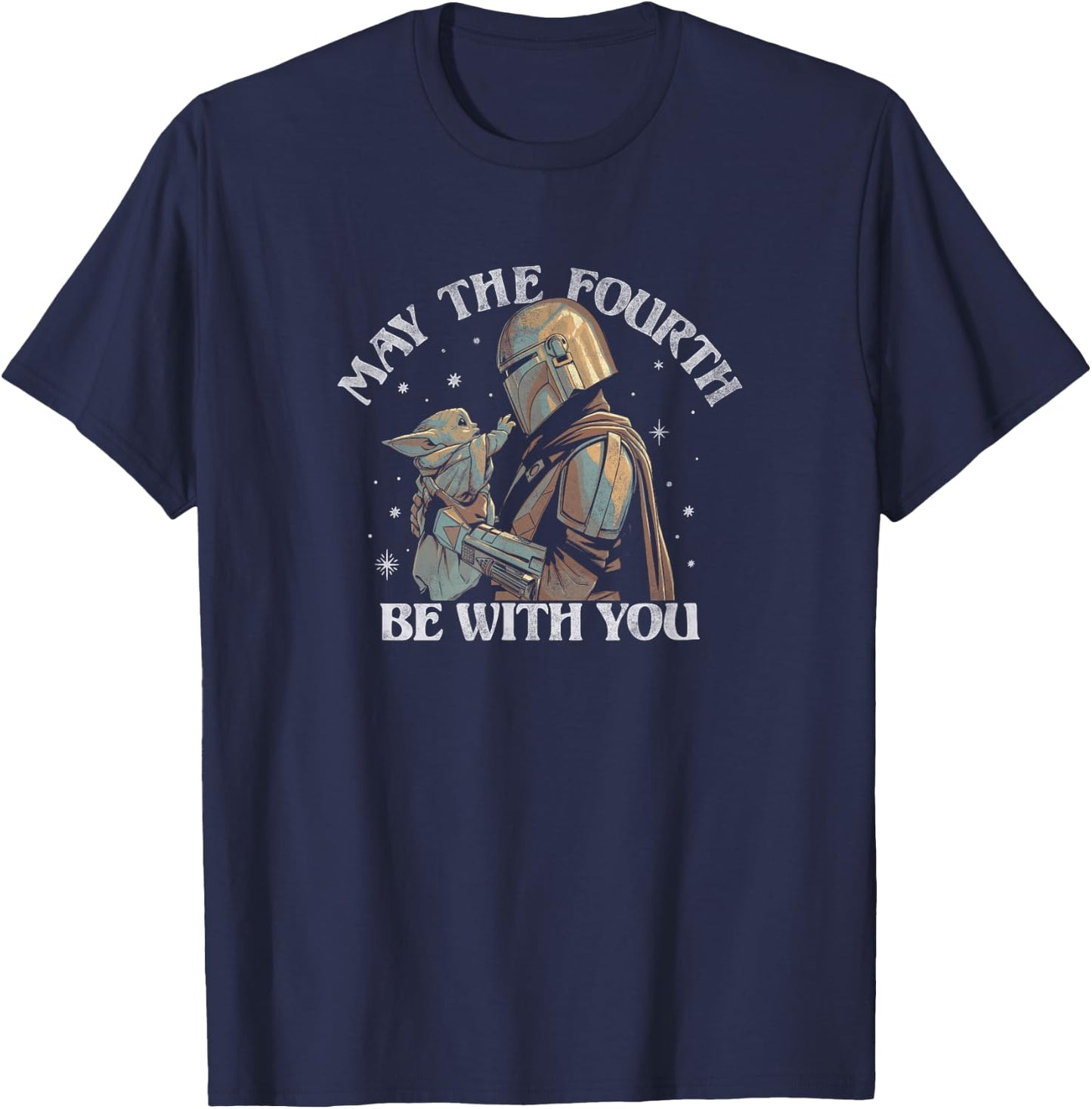 Star Wars The Mandalorian May The Fourth Be With You Stamp T-Shirt - T-Shirt | Navy