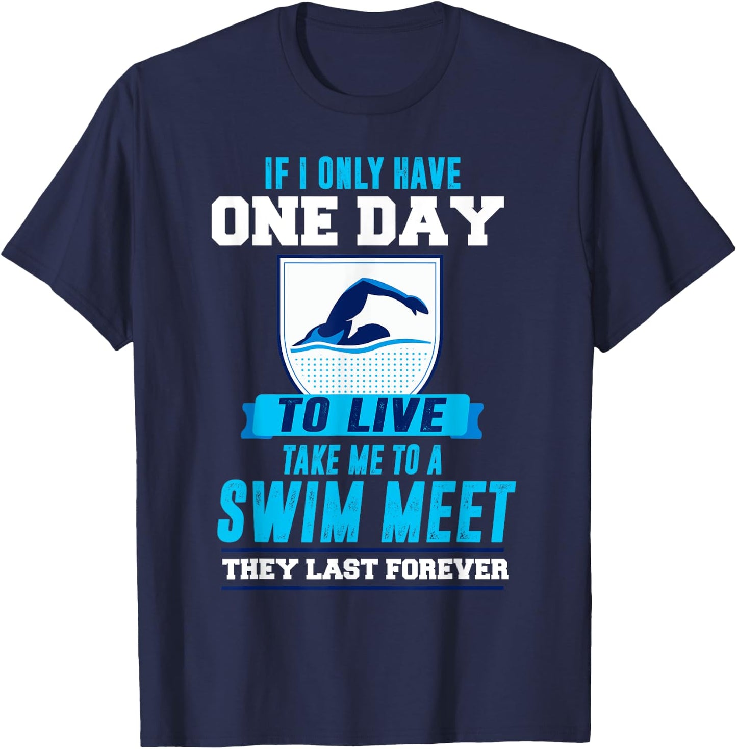 Swim Quote Design - Swim Team Gear T-Shirt - T-Shirt | Navy