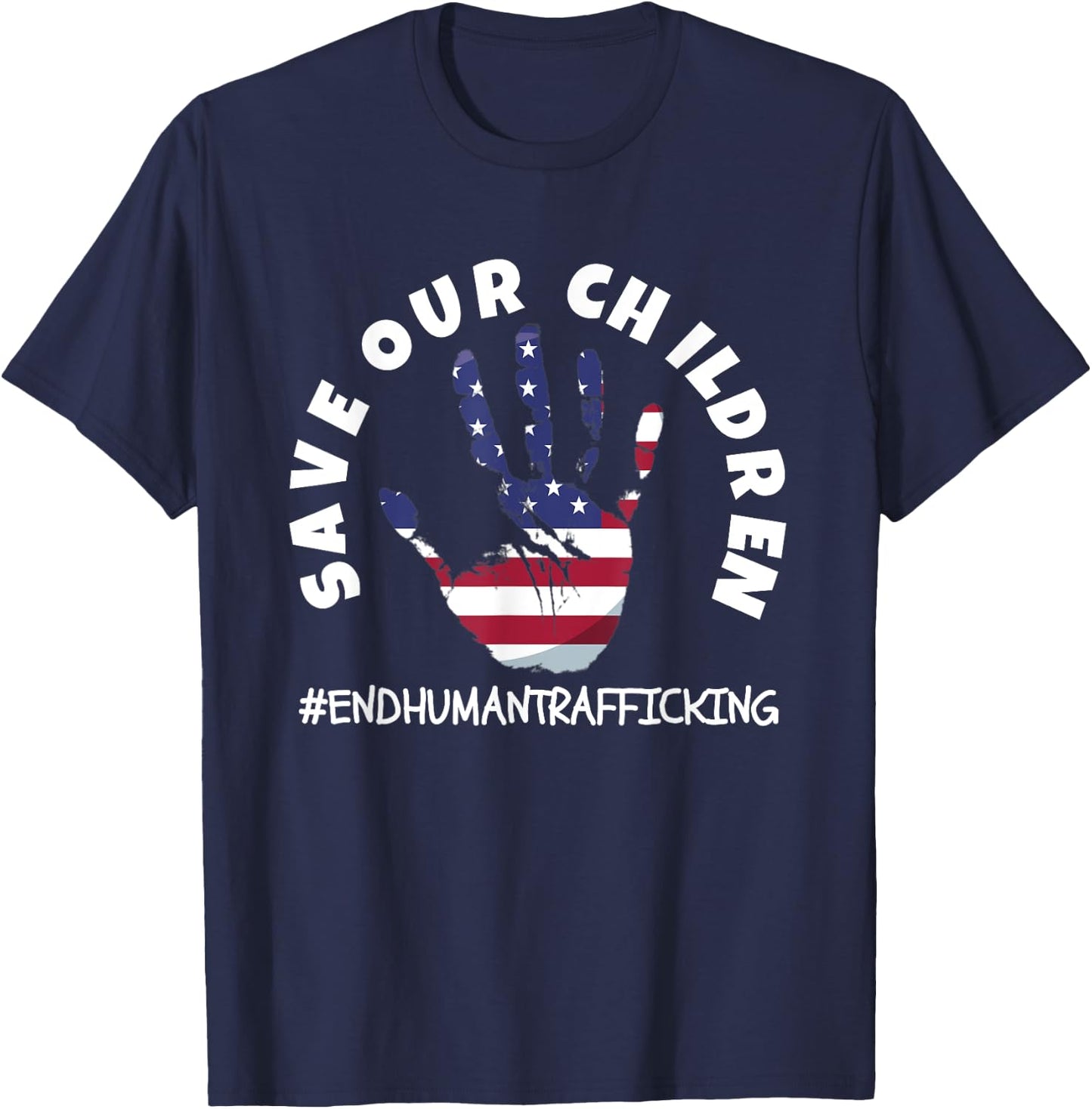 Save Our Children for Patriots T-Shirt - T-Shirt | Navy