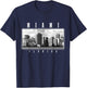 Miami Skyline Florida Pride Vintage Miami T-Shirt - T-Shirt | Navy