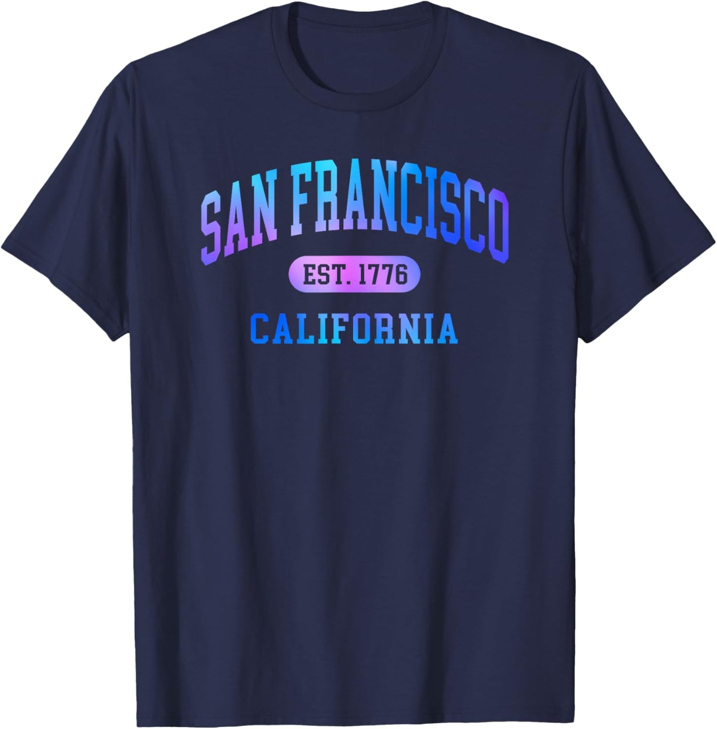 Vintage San Francisco California Retro Throwback Tie Dye T-Shirt - T-Shirt | Navy