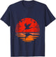 Kranich Mountain Japanese Mountains Natural Stork Bird Origami T-Shirt - T-Shirt | Navy
