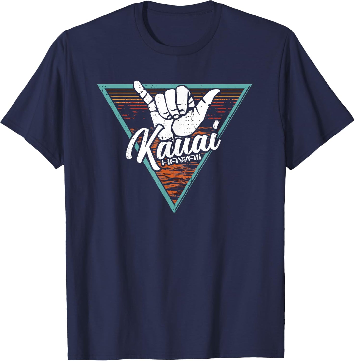 Tropical Shaka Kauai Hawaii - Kauai Hi T-Shirt - T-Shirt | Navy