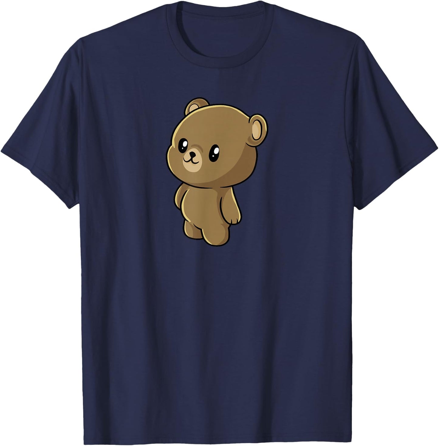 Kawaii Brown Bear Gift - Anime Grizzly Bear T-Shirt - T-Shirt | Navy