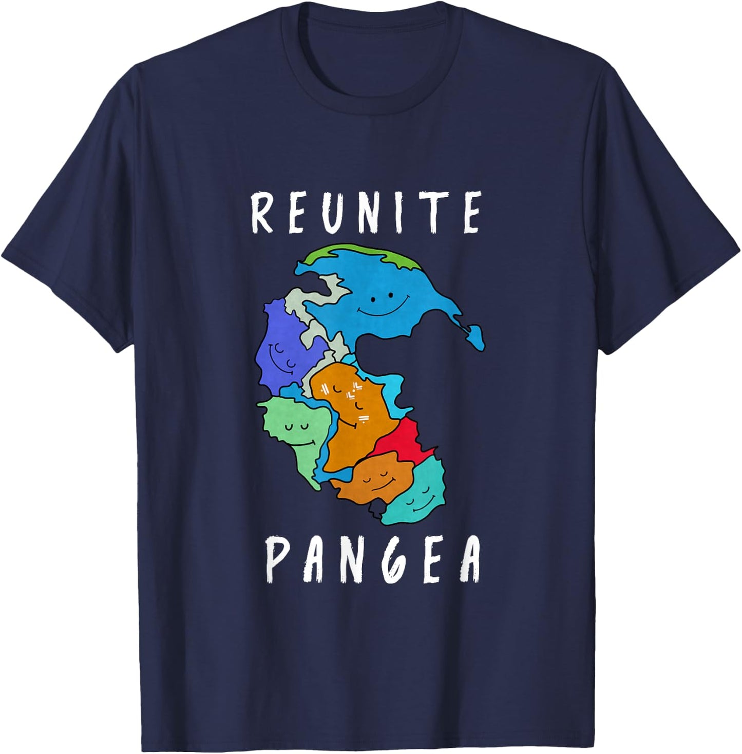 Reunite Pangea Funny Geology for Geologist T-Shirt - T-Shirt | Navy