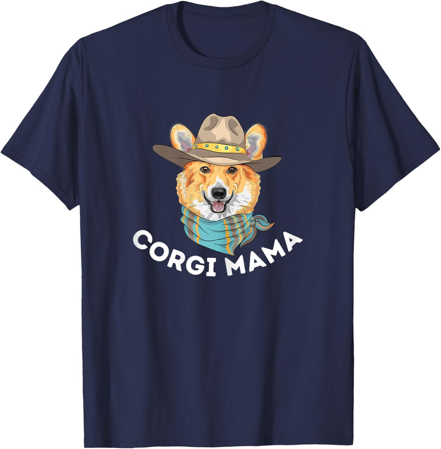 Corgi Mama - Cute Welsh Corgi Owner Dog Lover T-Shirt - T-Shirt | Navy