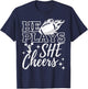 He Plays She Cheers High School Football Player Cheerleader T-Shirt - T-Shirt | Navy