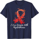 I Love Someone With Myelofibrosis Awareness T-Shirt - T-Shirt | Navy