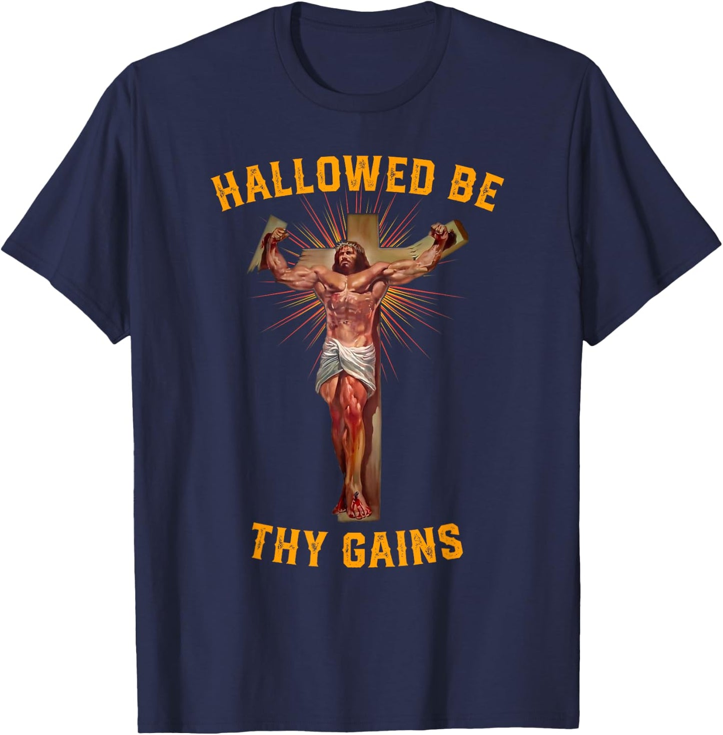 Hallowed Be Thy Gains T-Shirt - T-Shirt | Navy