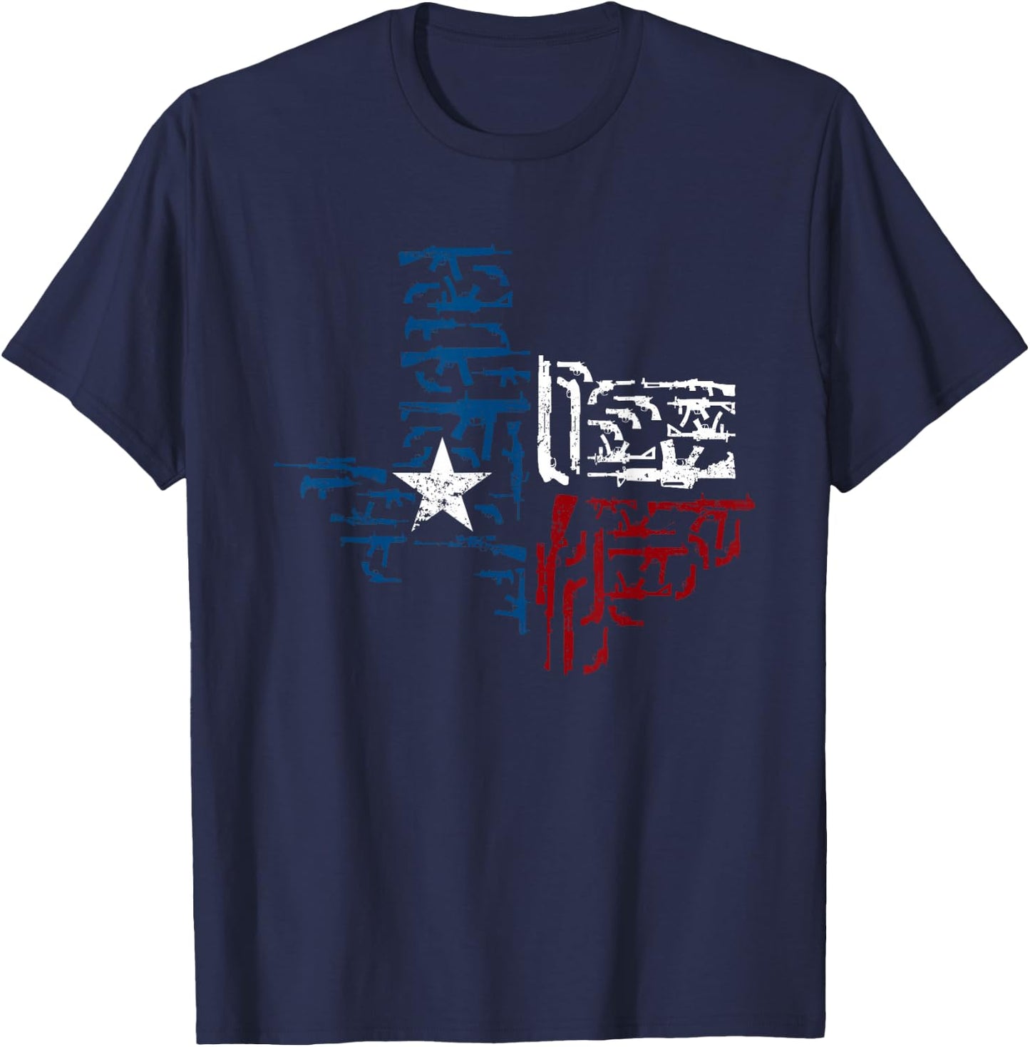 Patriotic US South Austin Guns Texas T-Shirt - T-Shirt | Navy