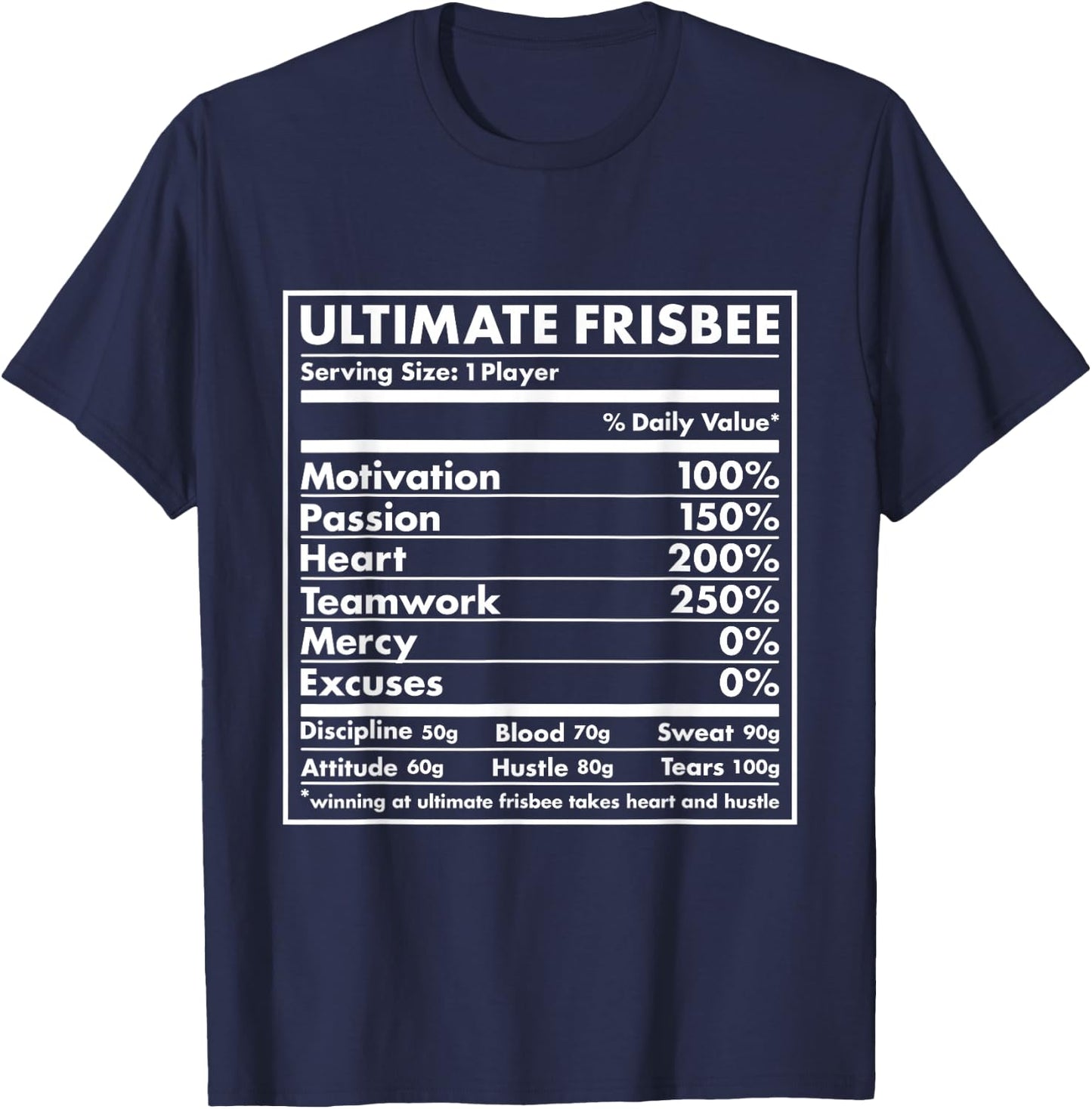 Sport Nutrition Ultimate Frisbee T-Shirt - T-Shirt | Navy