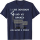 I Like Bourbon And My Smoker And Maybe 3 People - Funny BBQ T-Shirt - T-Shirt | Navy