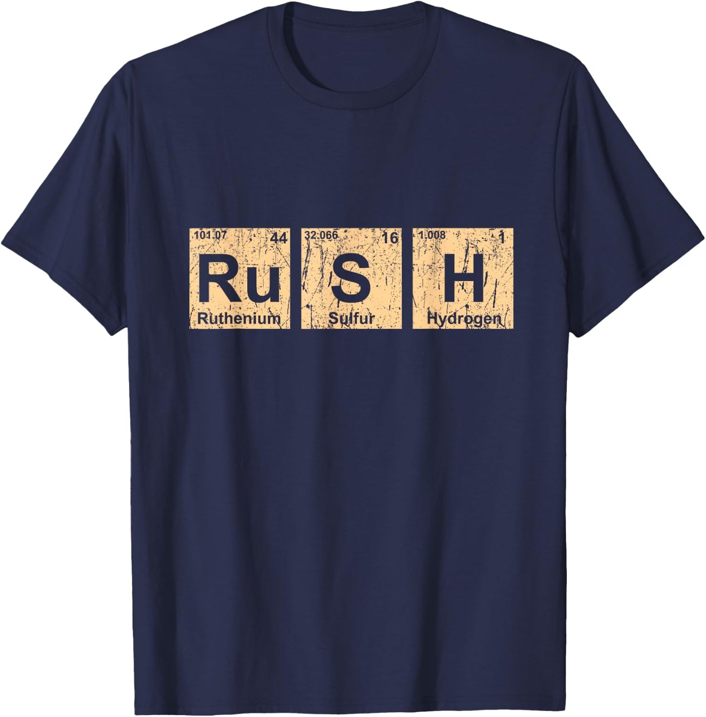 Rush (Ru-S-H) Periodic Table Elements Shirt T-Shirt - T-Shirt | Navy