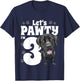 3 Year Old Black Lab Dog Birthday Pawty Labrador 3rd Gift Kids T-Shirt - T-Shirt | Navy
