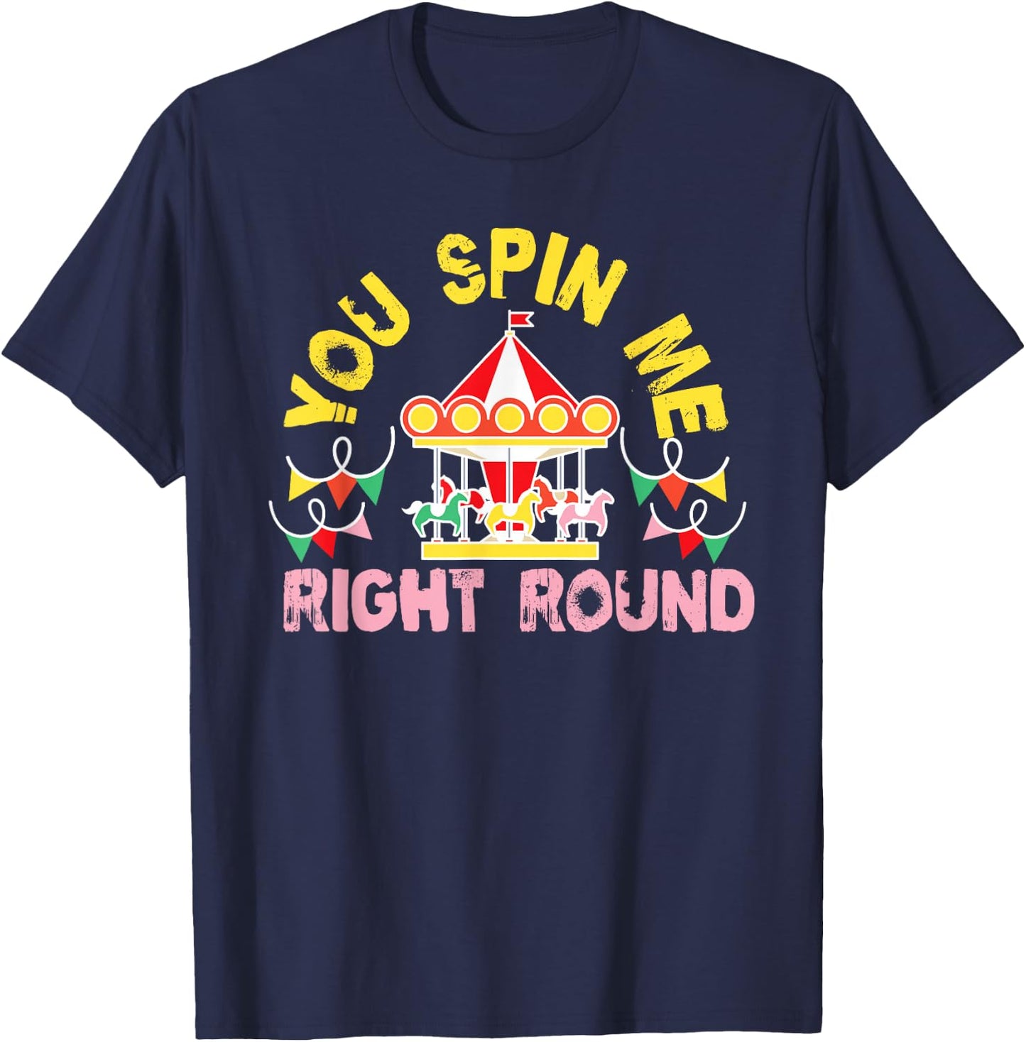 Cute Carousel Horse Merry-Go-Round for Girls T-Shirt - T-Shirt | Navy