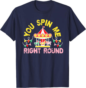 Cute Carousel Horse Merry-Go-Round for Girls T-Shirt - T-Shirt | Navy