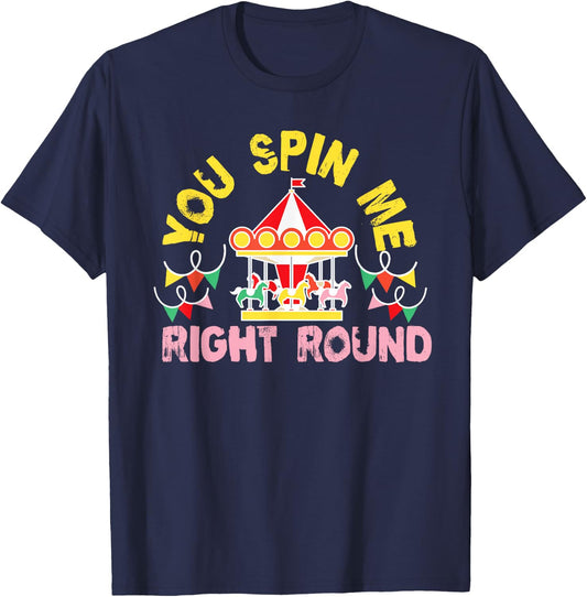 Cute Carousel Horse Merry-Go-Round for Girls T-Shirt - T-Shirt | Navy