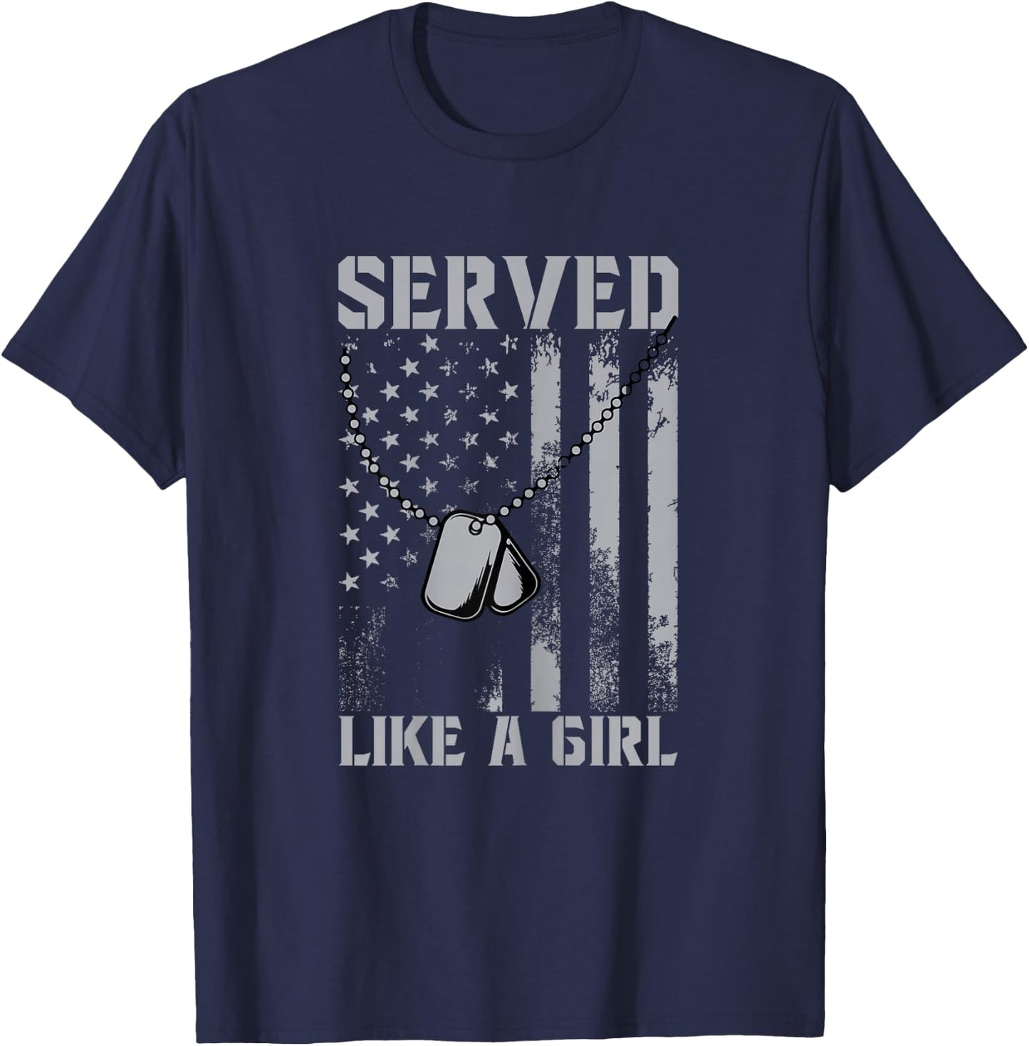 Served Like a Girl Female Veteran Women's T-Shirt - T-Shirt | Navy