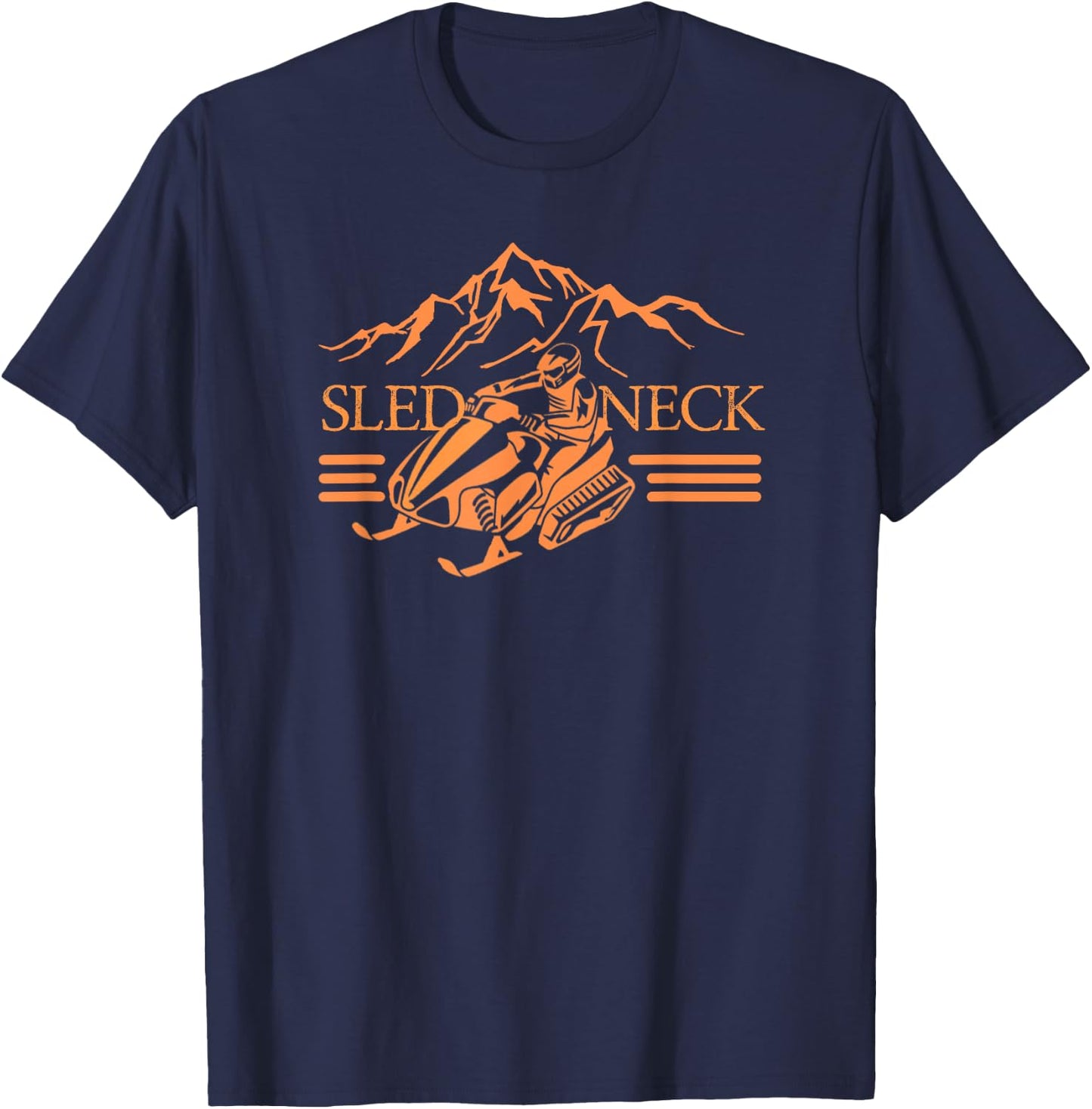 Sledneck Duo-tone Snowmobiling Slogan T-Shirt - T-Shirt | Navy