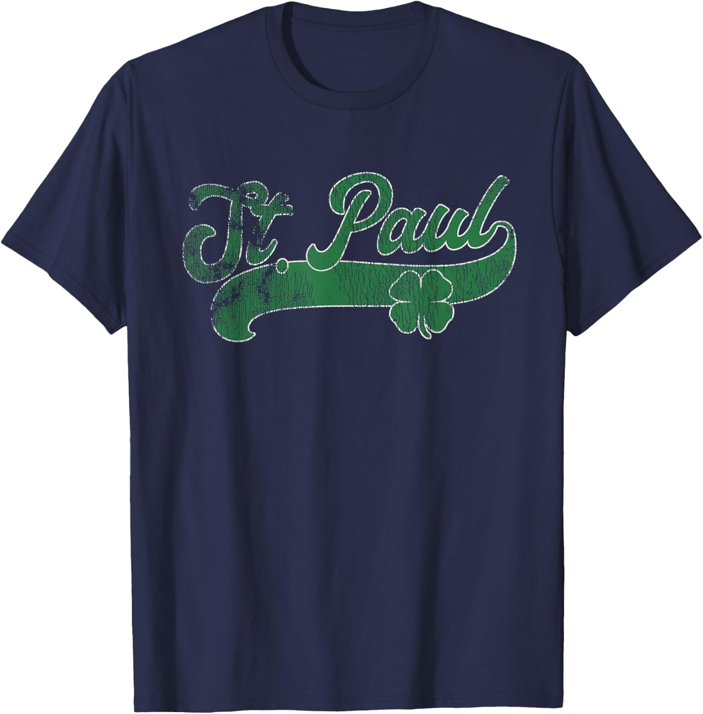 St. Paul Shamrock St. Patrick's Day Saint Paddy's Irish T-Shirt - T-Shirt | Navy