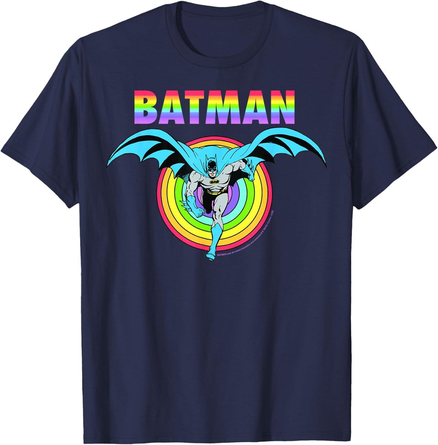 DC Comics Pride Batman Rainbow Run T-Shirt - T-Shirt | Navy