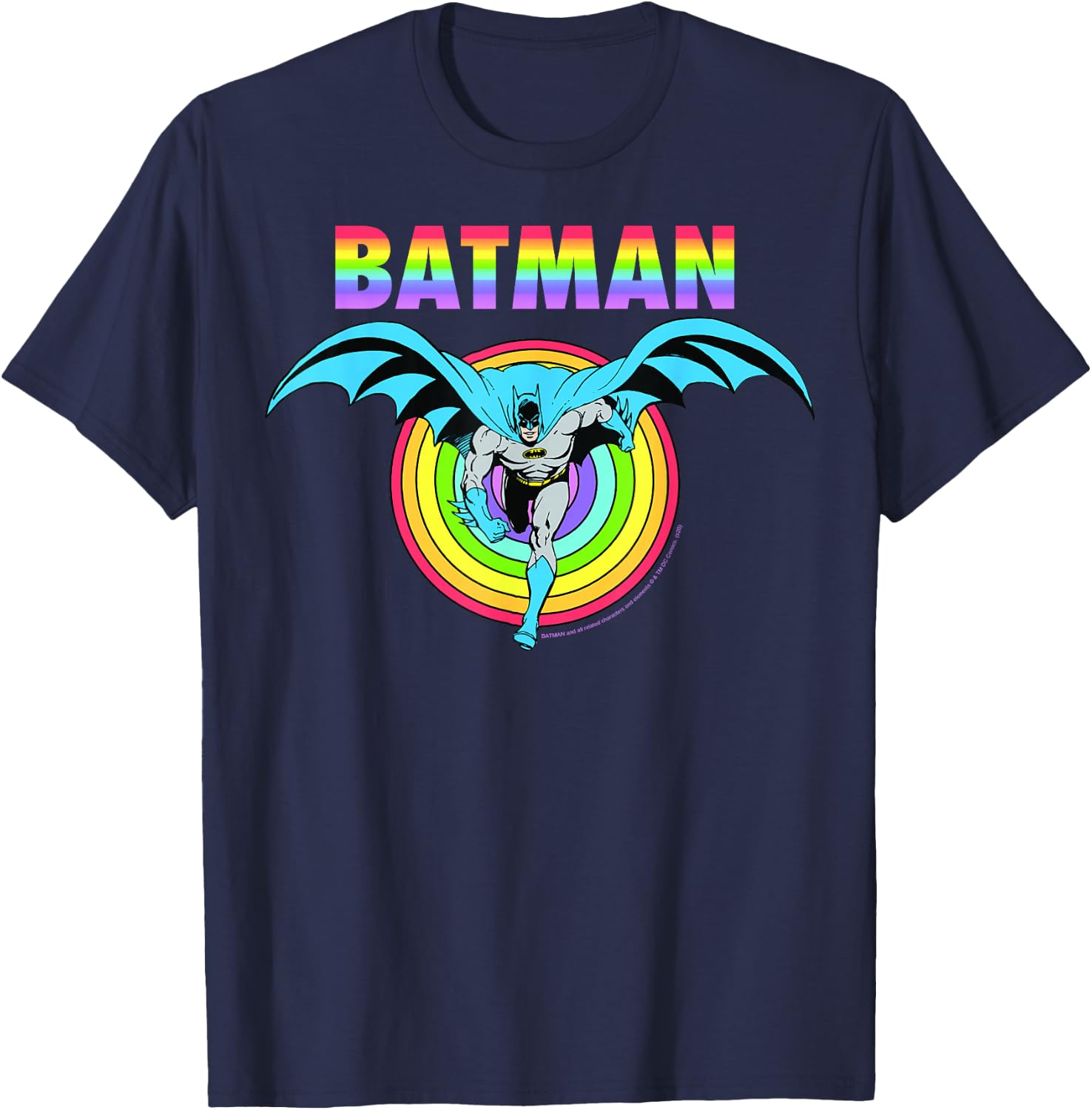 DC Comics Pride Batman Rainbow Run T-Shirt - T-Shirt | Navy