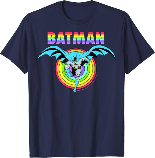 DC Comics Pride Batman Rainbow Run T-Shirt - T-Shirt | Navy