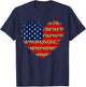 American Flag Heart 4th of July Leopard Print USA Patriotic T-Shirt - T-Shirt | Navy