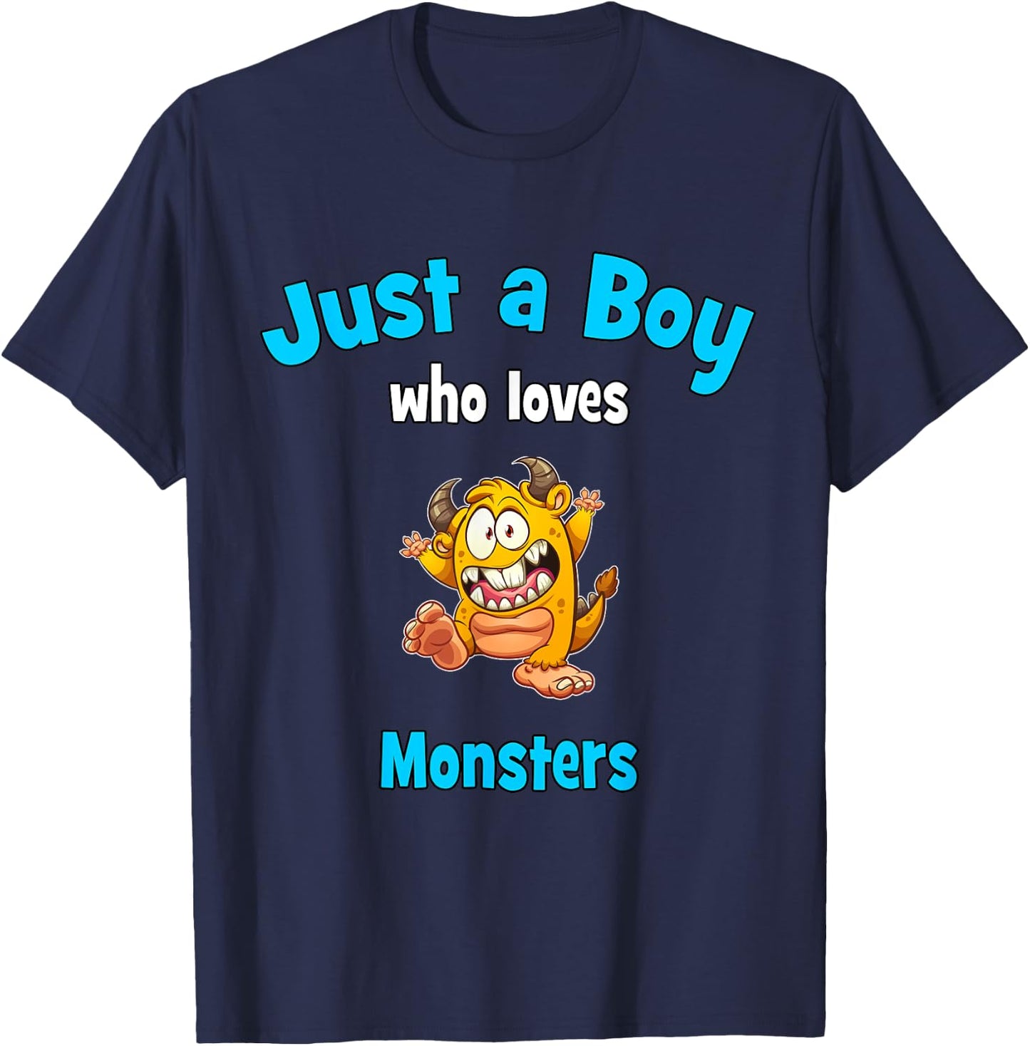 Boys Monster | Kids Monster T-Shirt - T-Shirt | Navy