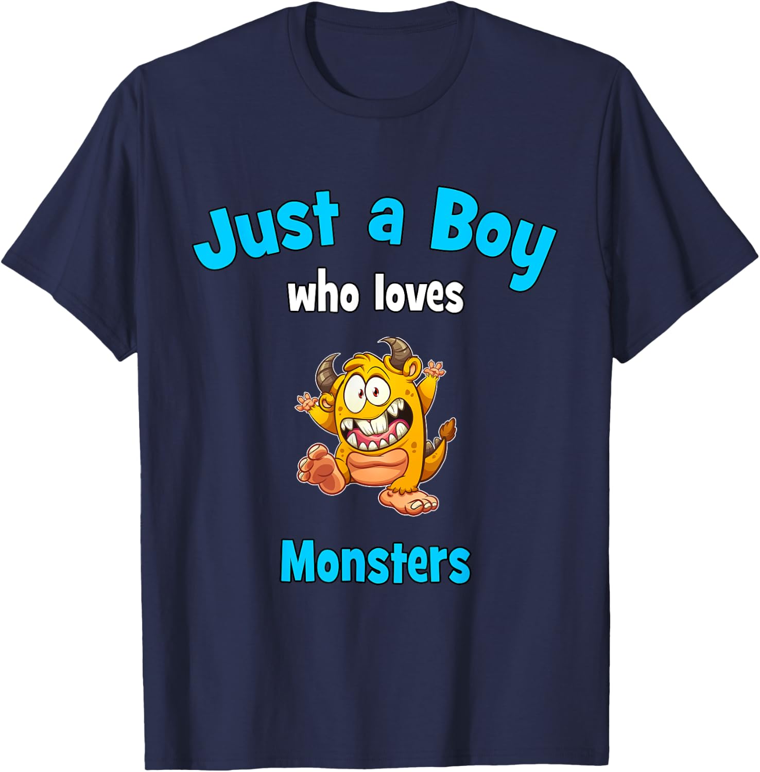 Boys Monster | Kids Monster T-Shirt - T-Shirt | Navy