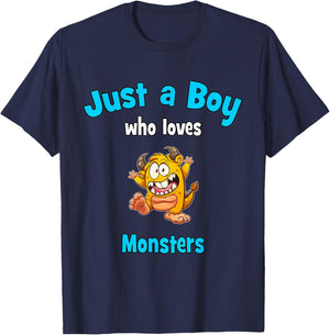 Boys Monster | Kids Monster T-Shirt - T-Shirt | Navy