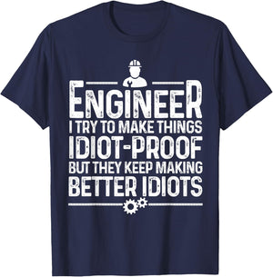 Funny Engineer Gift Women Cool Engineering Mechanic Small T-Shirt - T-Shirt | Navy