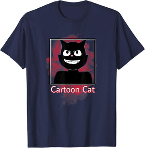We all love to escape from Cartoon Cat, Are You Afraid T-Shirt - T-Shirt | Navy