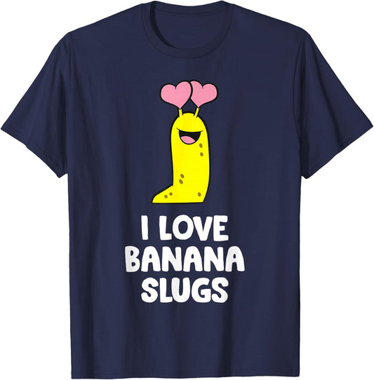 I Love Banana Slugs T-Shirt - T-Shirt | Navy