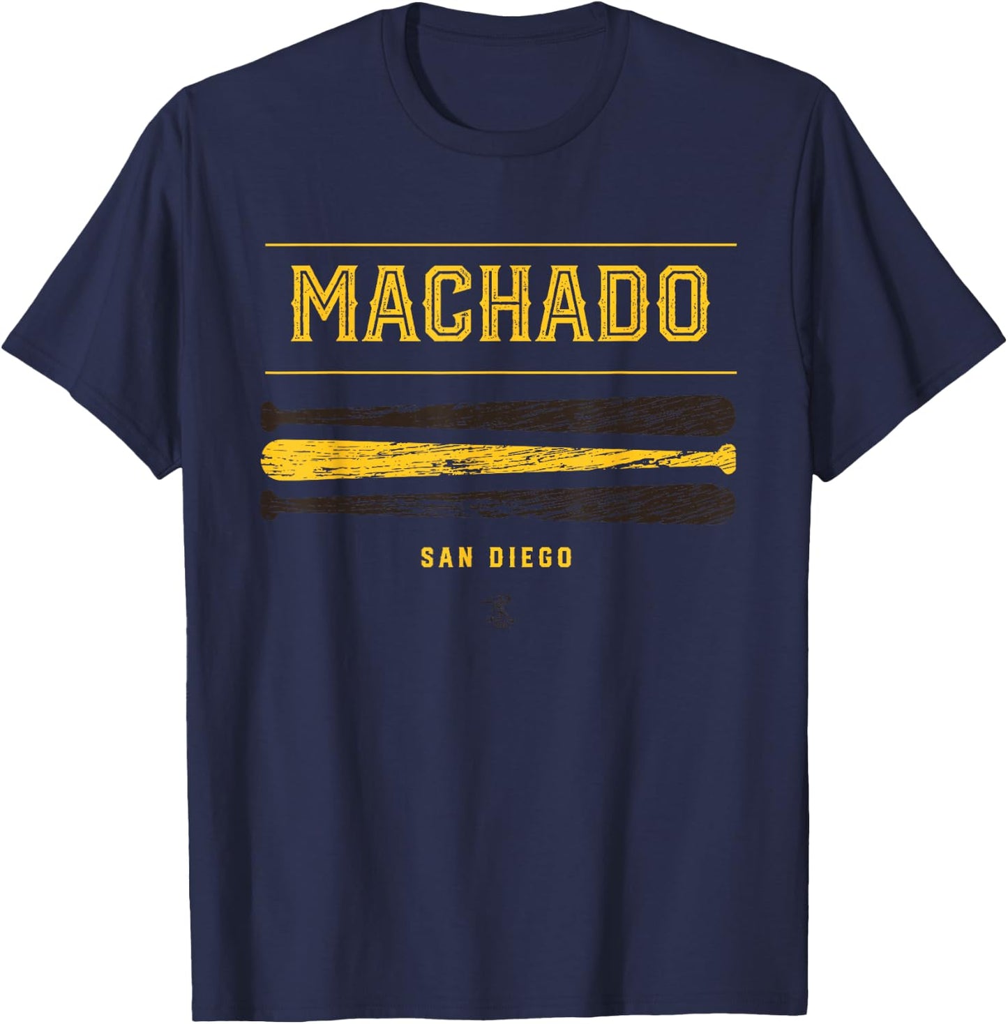 Manny Machado Vintage Baseball Bat Gameday T-Shirt - T-Shirt | Navy