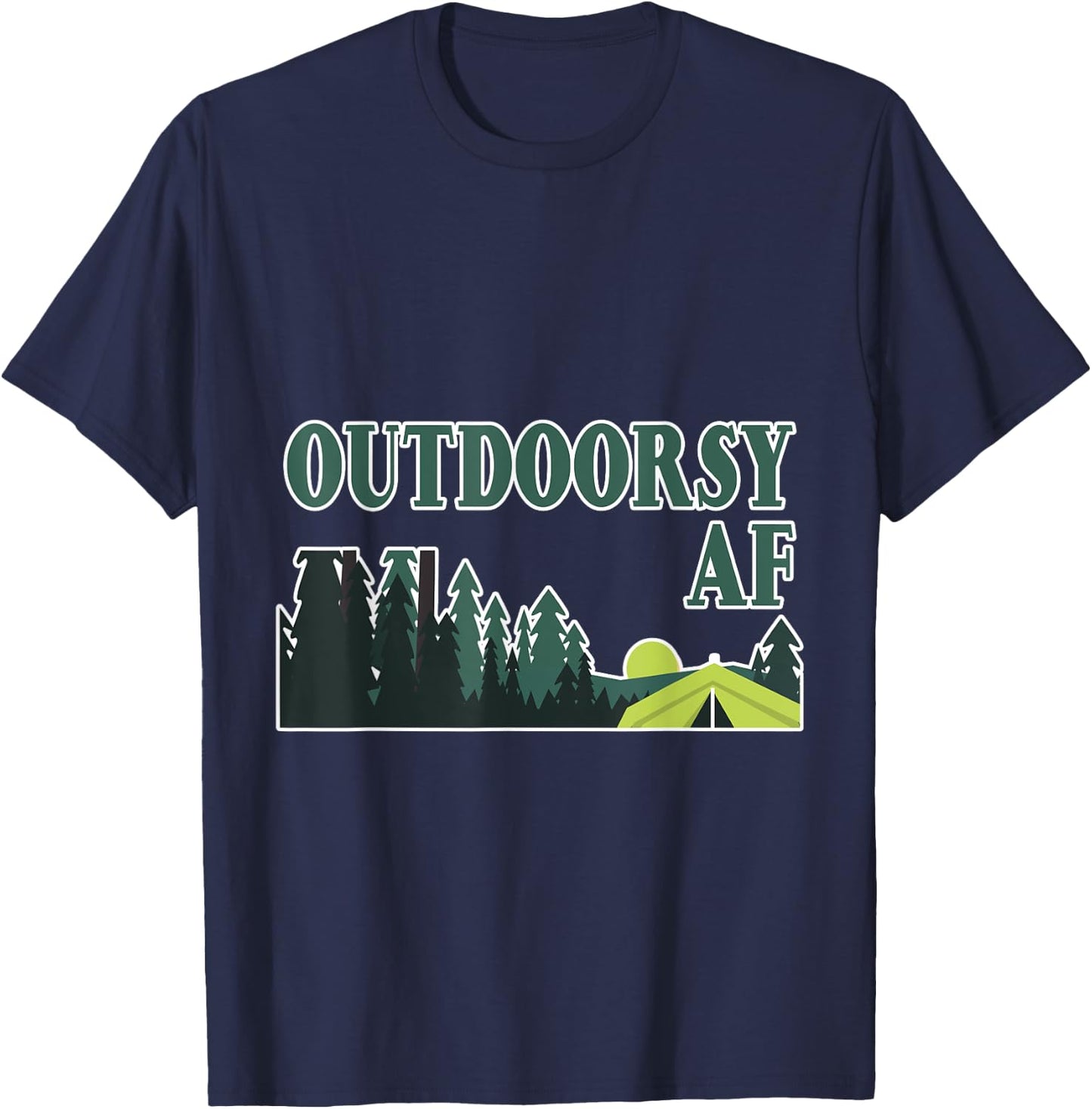 Outdoorsy Af T-Shirt - T-Shirt | Navy