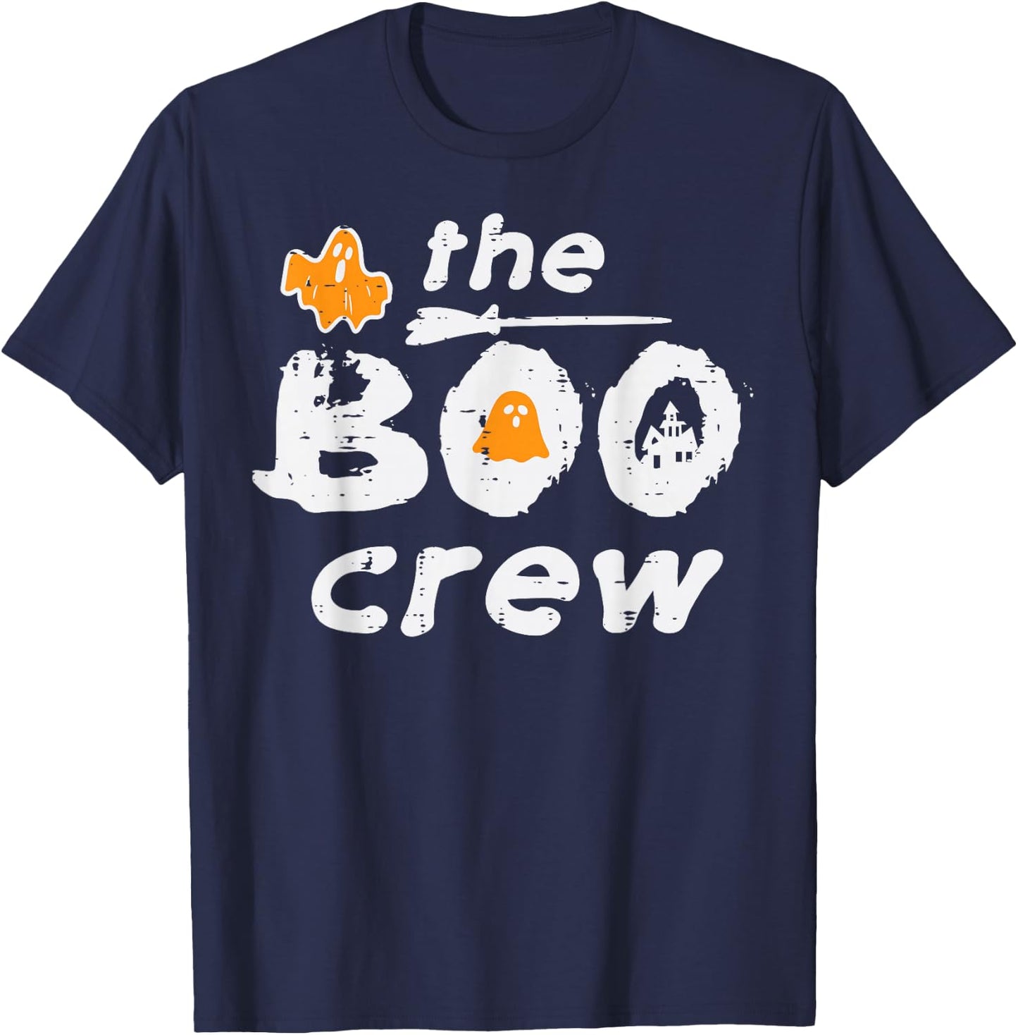 Halloween The Boo Crew Matching Costume Squad Men Women Kids T-Shirt - T-Shirt | Navy