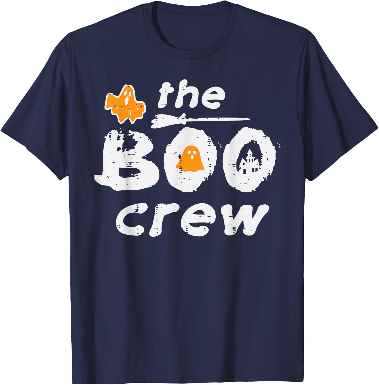 Halloween The Boo Crew Matching Costume Squad Men Women Kids T-Shirt - T-Shirt | Navy