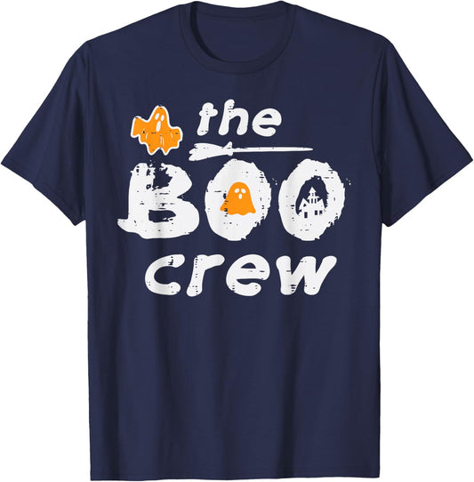 Halloween The Boo Crew Matching Costume Squad Men Women Kids T-Shirt - T-Shirt | Navy