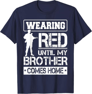 Red Friday For My Brother Support Military Deployed Shirt T-Shirt - T-Shirt | Navy