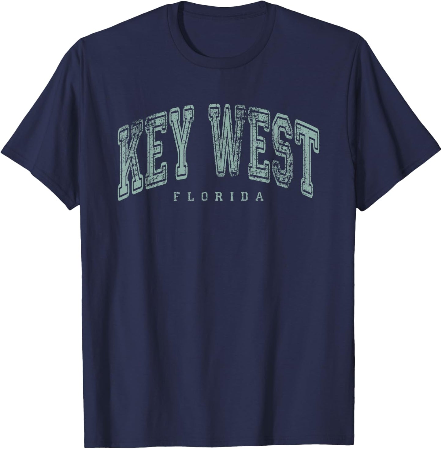 Key West Florida Keys Vintage Retro US City State Travel T-Shirt - T-Shirt | Navy
