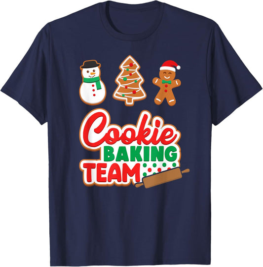 Cookie Baking Team Shirt Crew Xmas Family Matching Group T-Shirt - T-Shirt | Navy